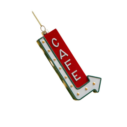 Crofta Xmas Pendant Christmas Ornament Charm Cars Christmas Tree Hanging Decoration Cafe 6.3x14cm