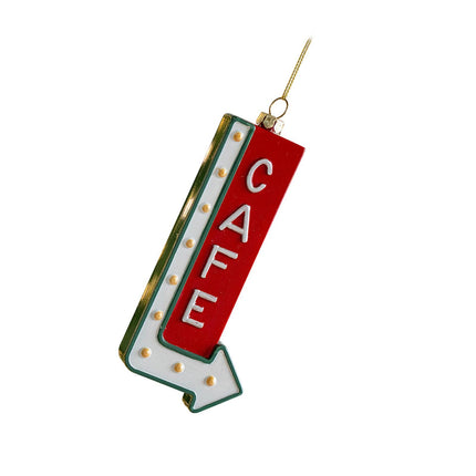 Crofta Xmas Pendant Christmas Ornament Charm Cars Christmas Tree Hanging Decoration Cafe 6.3x14cm