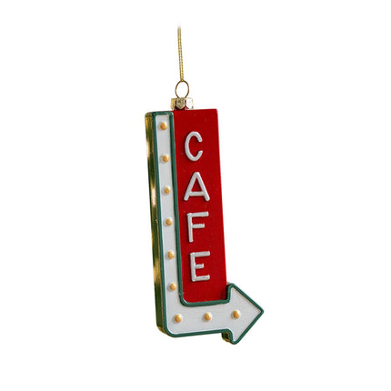 Crofta Xmas Pendant Christmas Ornament Charm Cars Christmas Tree Hanging Decoration Cafe 6.3x14cm