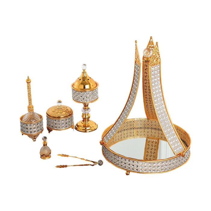 Arabic Incense Burner Set Middle East Incense Holder for Bedroom Banquet SPA 30cmx30cmx40cm