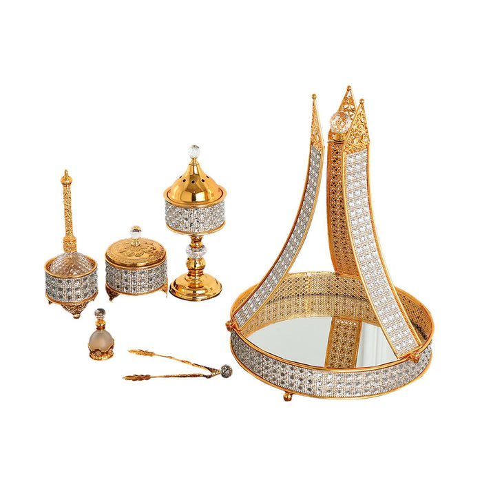 Arabic Incense Burner Set Middle East Incense Holder for Bedroom Banquet SPA 30cmx30cmx40cm