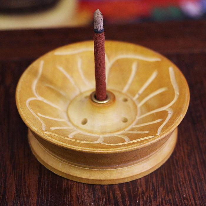 Crofta Incense Holder Censer Lotus Incense Burner Plate for Bedroom Fireplace Hotel Round