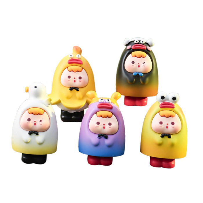 Crofta 5Pcs Blind Box Mini Collectible Toys Figurine for Living Room Cabinet Indoor