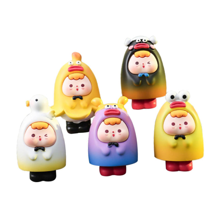 Crofta 5Pcs Blind Box Mini Collectible Toys Figurine for Living Room Cabinet Indoor