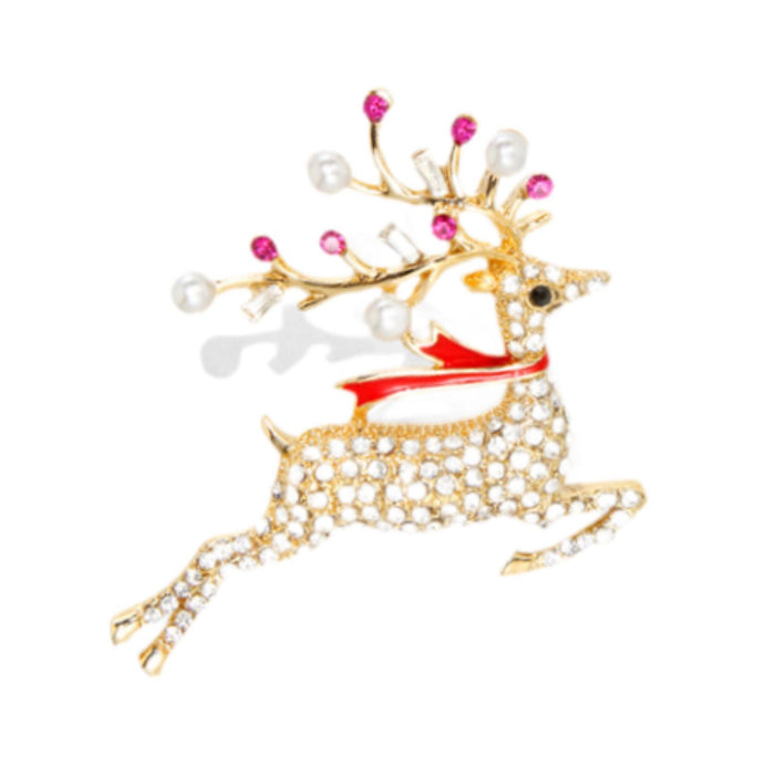 Crofta Christmas Brooch Pin for Daily Wear Fine Workmanship Elegant Xmas Decoration Style C