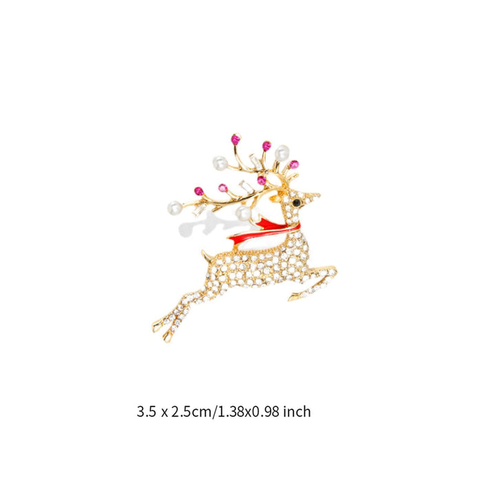 Crofta Christmas Brooch Pin for Daily Wear Fine Workmanship Elegant Xmas Decoration Style C