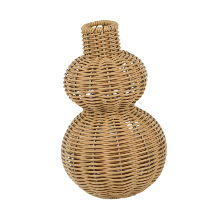 Crofta Woven Flower Vase Wear Resistant Rustic Vase for Desk Bedroom Desktop Brown