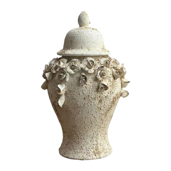 Crofta Ceramic Flower Vase Handicraft Porcelain Ginger Jar for Party Bedroom Office L