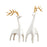 Crofta 1 Pair Elk Deer Statues Figurines for Bedroom Handicraft Tabletop Decoration White