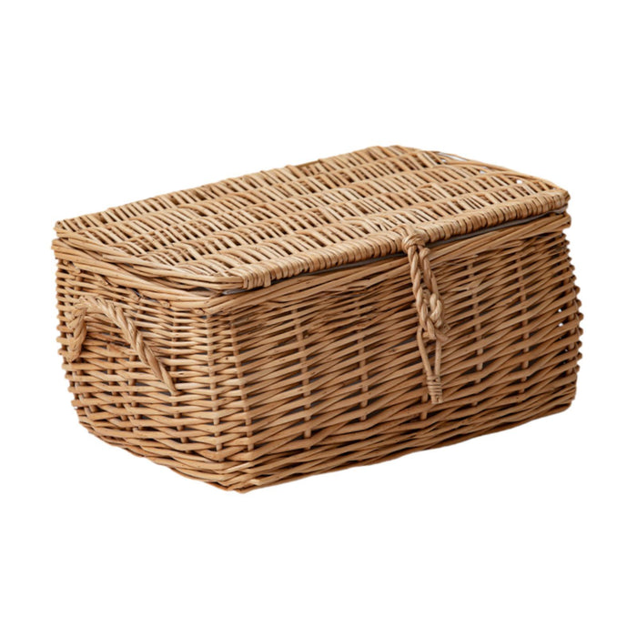 Crofta Woven Basket Home Decor Sundries Storage Basket for Bedroom Bathroom 28cmx21cmx12cm