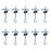 Crofta 10 Pieces M5x9 cm Plasterboard Ceiling Hooks for Drywall Cavity Hollow Brick