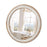 Crofta 23.62 inches Round Wall Mirror for Bathroom Vanity, Wooden