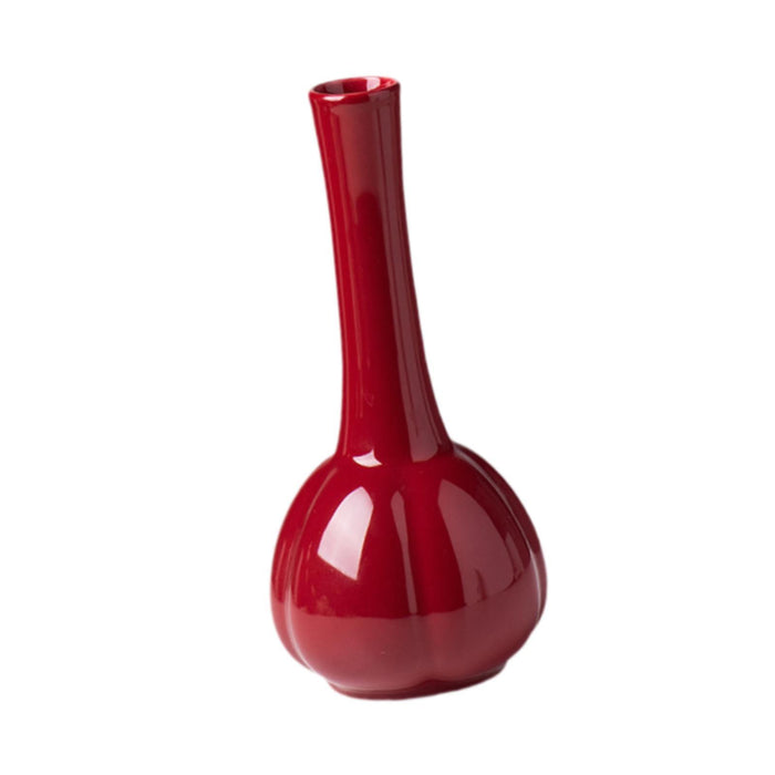 Crofta Ceramic Red Vase Modern Creative Decorative Vases for Entrance Bedroom Shelf