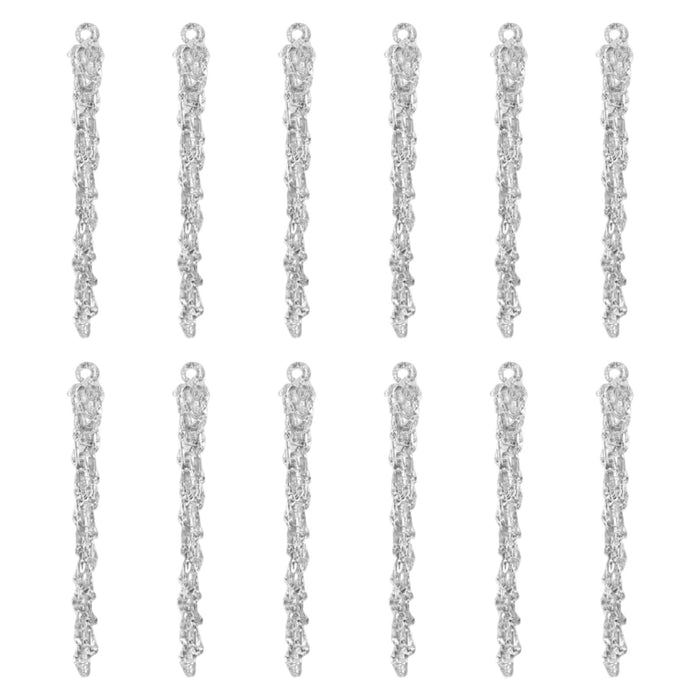 Crofta 12Pcs Icicle Christmas Tree Hanging Ornaments Clear for Winter Door New Year Water Droplet Strip