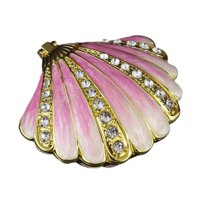 Crofta Jewelry Box Jewelry Holder Shell Trinket Box for Bedroom Living Room Dresser Pink