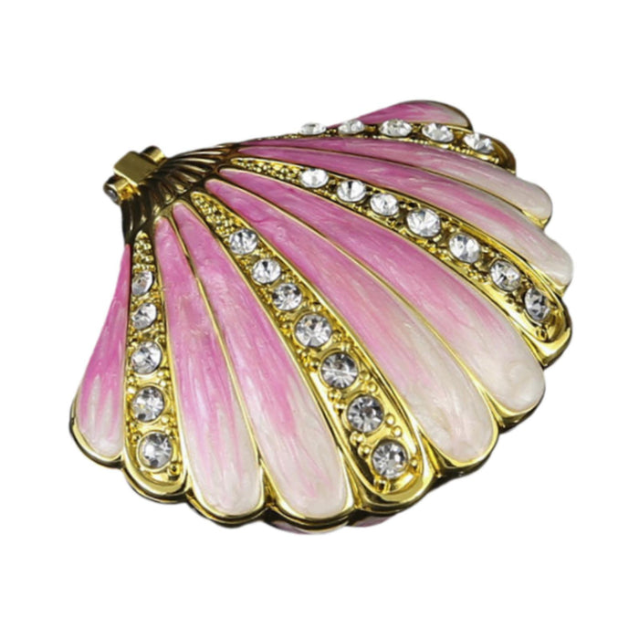 Crofta Jewelry Box Jewelry Holder Shell Trinket Box for Bedroom Living Room Dresser Pink