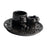 Crofta Incense Holder Decoration Cat Candle Holder for Office Tea Living Room Black