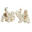 Crofta 1 Pair Good Luck Elephant Statues Table Decoration for Living Room Versatile White