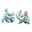 Crofta 1 Pair Good Luck Elephant Statues Table Decoration for Living Room Versatile Blue