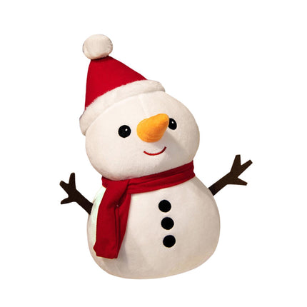 Crofta Xmas Stuffed Toy Gifts Christmas Throw Pillow for Xmas Christmas Living Room Snowman