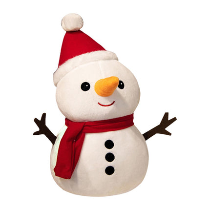 Crofta Xmas Stuffed Toy Gifts Christmas Throw Pillow for Xmas Christmas Living Room Snowman