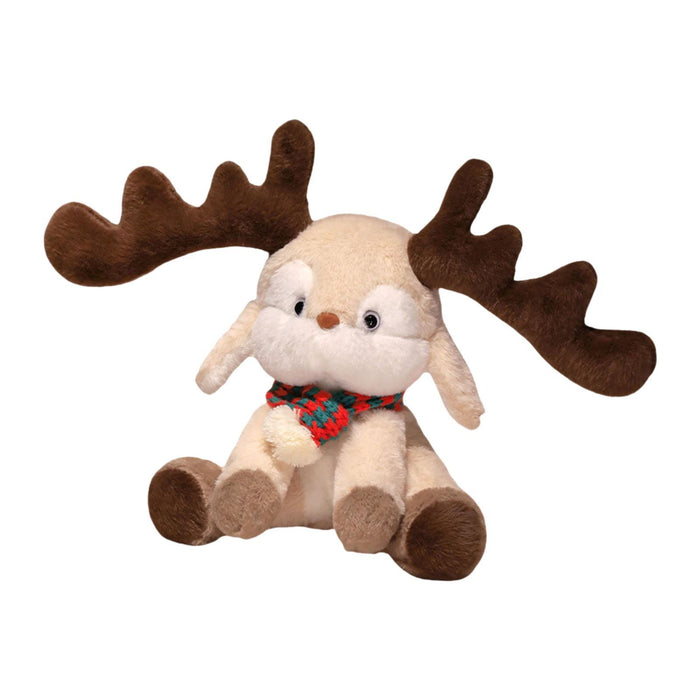 Crofta Xmas Stuffed Toy Gifts Christmas Throw Pillow for Xmas Christmas Living Room Deer