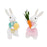 Crofta 2 Pieces Easter Bunny Decoration Plush Toys Easter Gift for Office Home Desk Style A