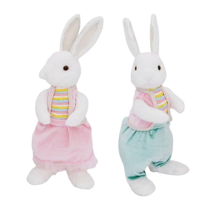 Crofta 2 Pieces Easter Bunny Decoration Plush Toys Easter Gift for Office Home Desk Style B