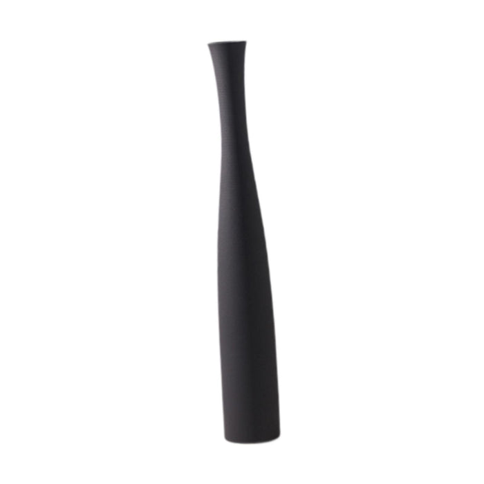 Crofta Tall Ceramic Flower Vase Indoor Floral Arrangement Decorative Vase Plant Pot Black 6x6x40.5cm