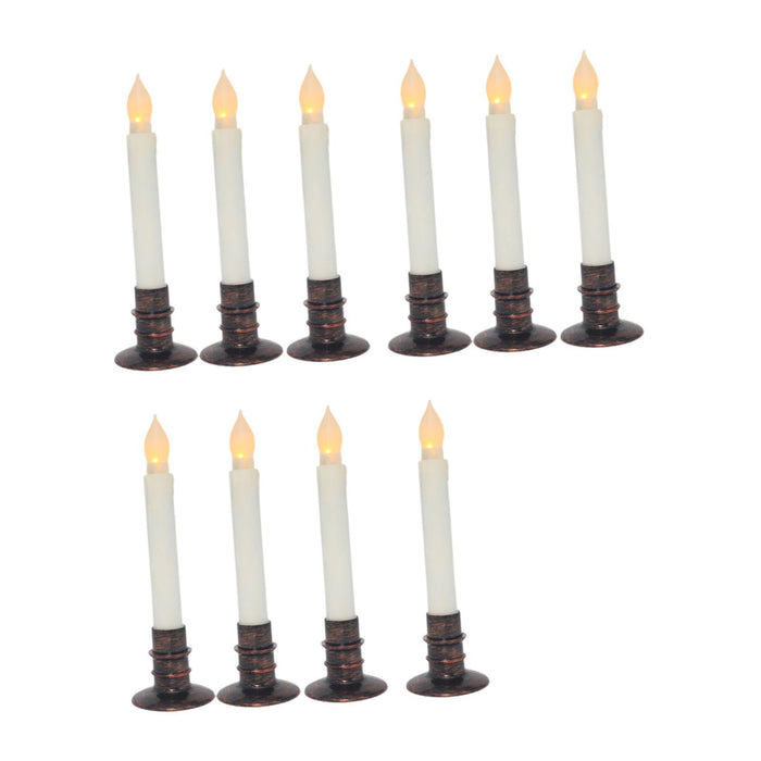 Crofta 10Pcs Flameless Candles Electric Flameless Candle Lights for Window Wedding