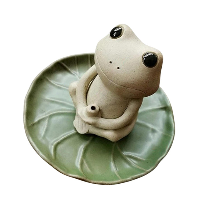 Crofta Frog Incense Burner Desktop Meditation Hotel Office Incense Holder for Stick