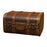 Crofta Decorative Storage Box Wood Treasure Chest Case Birthday Jewelry Trinket Box 26.5cmx21.5cmx15cm