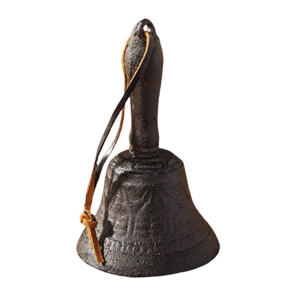 Crofta Vintage Hand Bell Retro Ornament Iron Call Bell for Wedding School Christmas