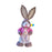 Crofta Woven Rabbit Toy Easter Rabbit Statue Office Photo Prop Straw Bunny Figurine Style B