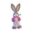 Crofta Woven Rabbit Toy Easter Rabbit Statue Office Photo Prop Straw Bunny Figurine Style B