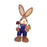 Crofta Woven Rabbit Toy Easter Rabbit Statue Office Photo Prop Straw Bunny Figurine Style H