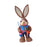 Crofta Woven Rabbit Toy Easter Rabbit Statue Office Photo Prop Straw Bunny Figurine Style I