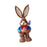 Crofta Woven Rabbit Toy Easter Rabbit Statue Office Photo Prop Straw Bunny Figurine Style K