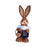 Crofta Woven Rabbit Toy Easter Rabbit Statue Office Photo Prop Straw Bunny Figurine Style O