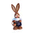 Crofta Woven Rabbit Toy Easter Rabbit Statue Office Photo Prop Straw Bunny Figurine Style O