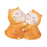 Crofta 2 Pieces Cat Statues Bookends Resin Decorative Figurines for Bedroom Cabinet Orange