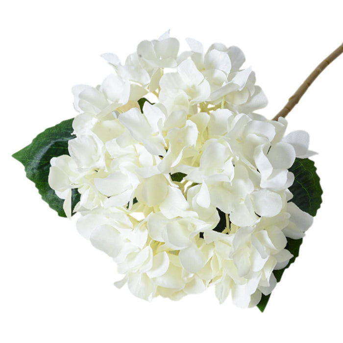 Crofta 17.7inch Silk Cloth Fake Hydrangea Flower Floral Arrangement for Restaurants White