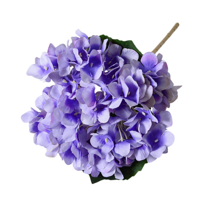 Crofta 17.7inch Silk Cloth Fake Hydrangea Flower Floral Arrangement for Restaurants Light Purple