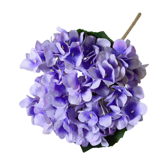 Crofta 17.7inch Silk Cloth Fake Hydrangea Flower Floral Arrangement for Restaurants Light Purple