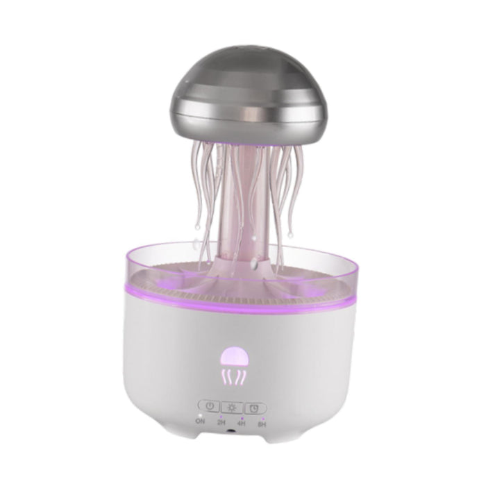 Crofta Jellyfish Shape Humidifier Essential Oil Diffuser 320ml for Working Sporting White