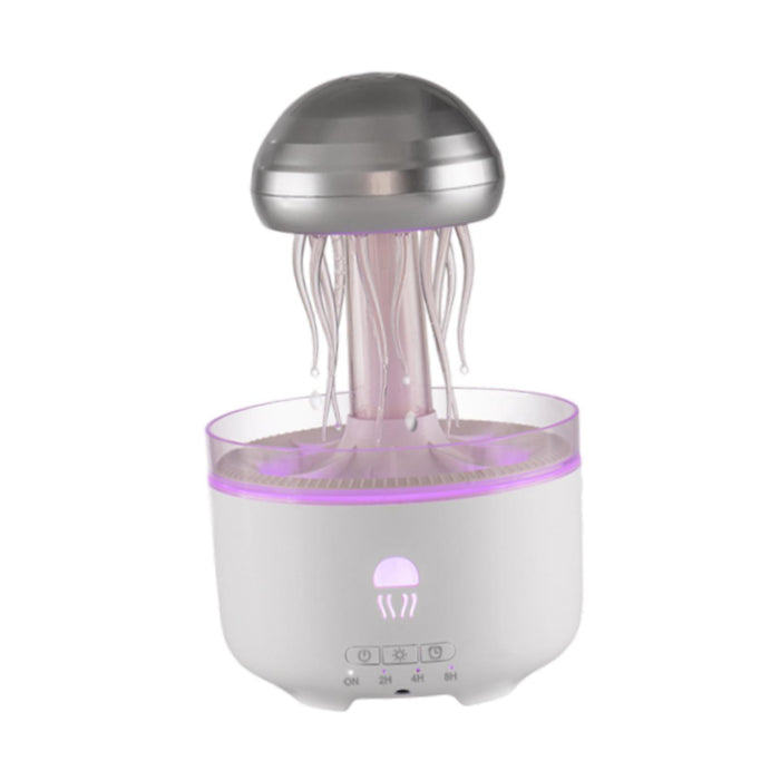 Crofta Jellyfish Shape Humidifier Essential Oil Diffuser 320ml for Working Sporting White