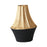 Crofta Ceramic Flower Vase Pot 6.1x8.2inch for Kitchen Study Mantel End Table Decor Black Golden