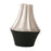 Crofta Ceramic Flower Vase Pot 6.1x8.2inch for Kitchen Study Mantel End Table Decor Silvery Black