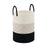 Crofta Toy Basket Decorative Cotton Rope Basket for Utility Room Bedroom Apartments Black White Gray35cm