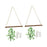 Crofta 2Pcs Artificial Greenery Wood Hanging Plant Shelves for Living Room Portable